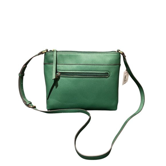 Universal Thread Handbags - Universal Thread Green Pebbled Faux Leather Crossbody Bag‎ Adjustable Strap New